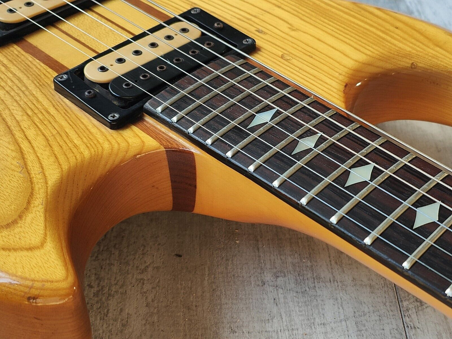 1979 Aria Pro II Japan (Matsumoku) TS-600 Neckthrough Double Cutaway (Natural)