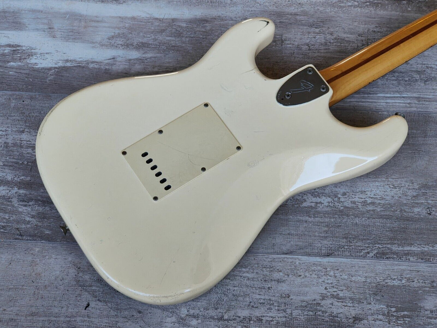 1989 Fender Japan ST72-65 '72 Reissue Blackmore Scalloped Stratocaster (White)