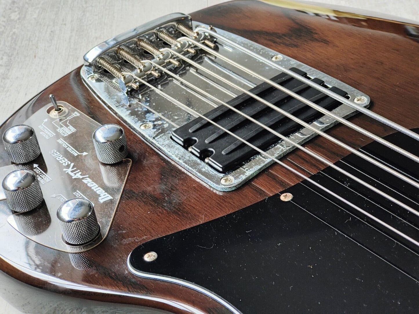 1995 Ibanez Japan ATK305 5-String Bass (Transparent Brown)