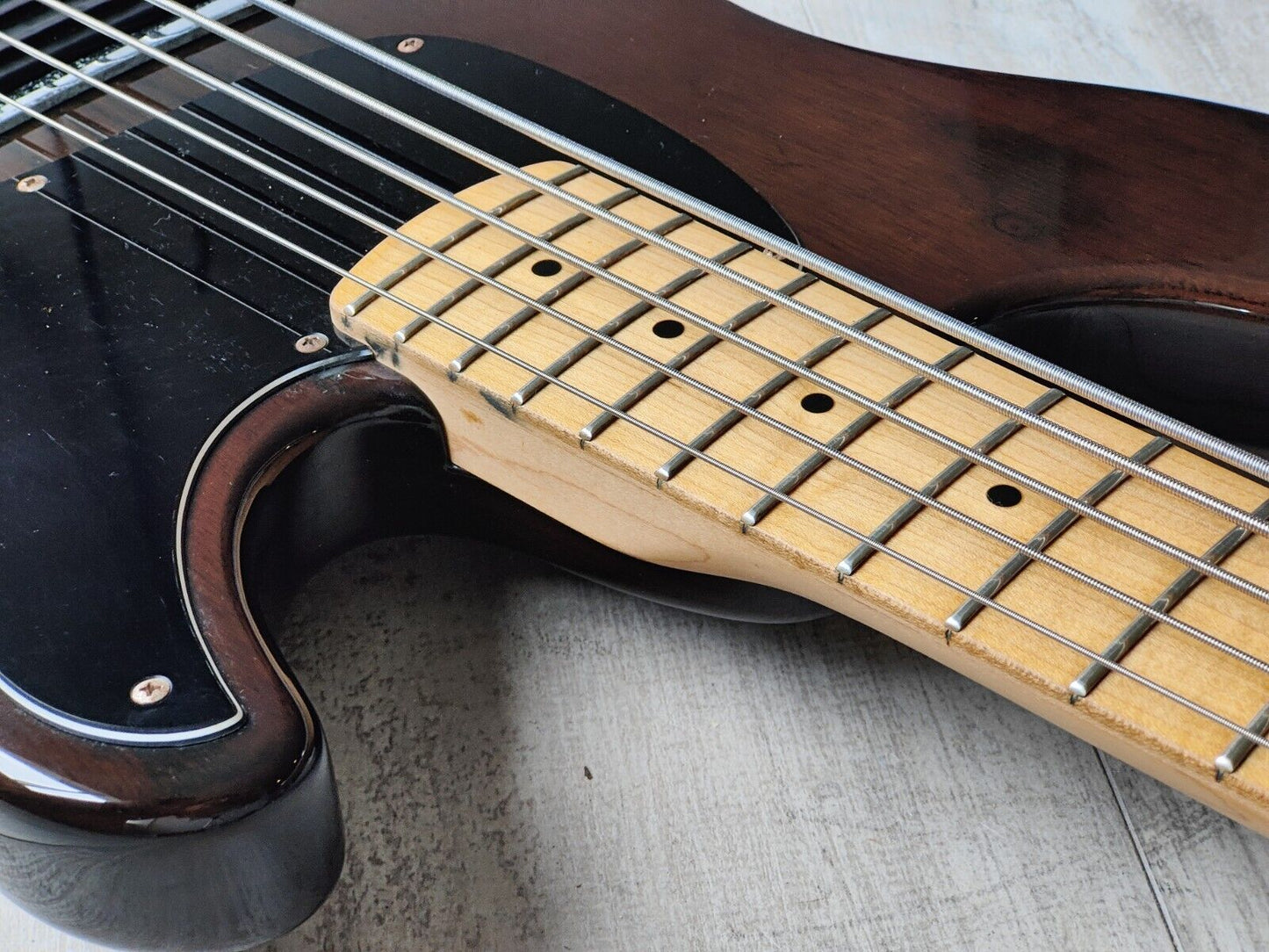 1995 Ibanez Japan ATK305 5-String Bass (Transparent Brown)
