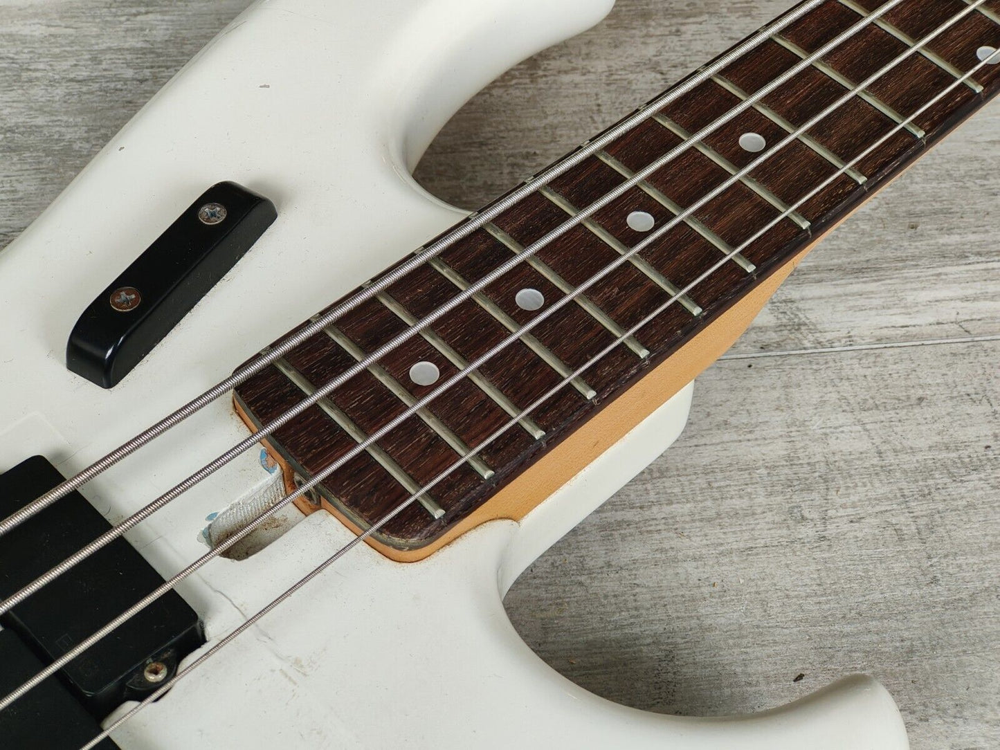 1980's Aria Pro II RSB-Straycat Bass w/Kahler Tremolo System (White)