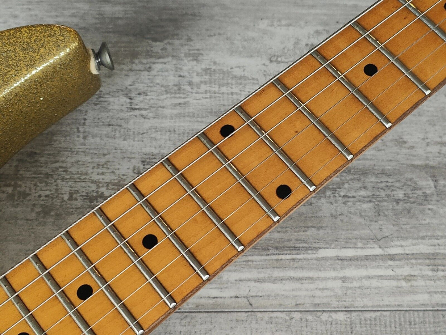 1990's Ibanez HSH RG Superstrat (Metallic Gold Flake w/Matching Headstock)