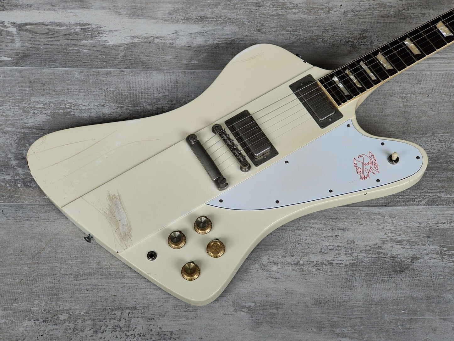 1989 Burny (by Fernandes Japan) RFB-80 Reverse Firebird (Vintage White)