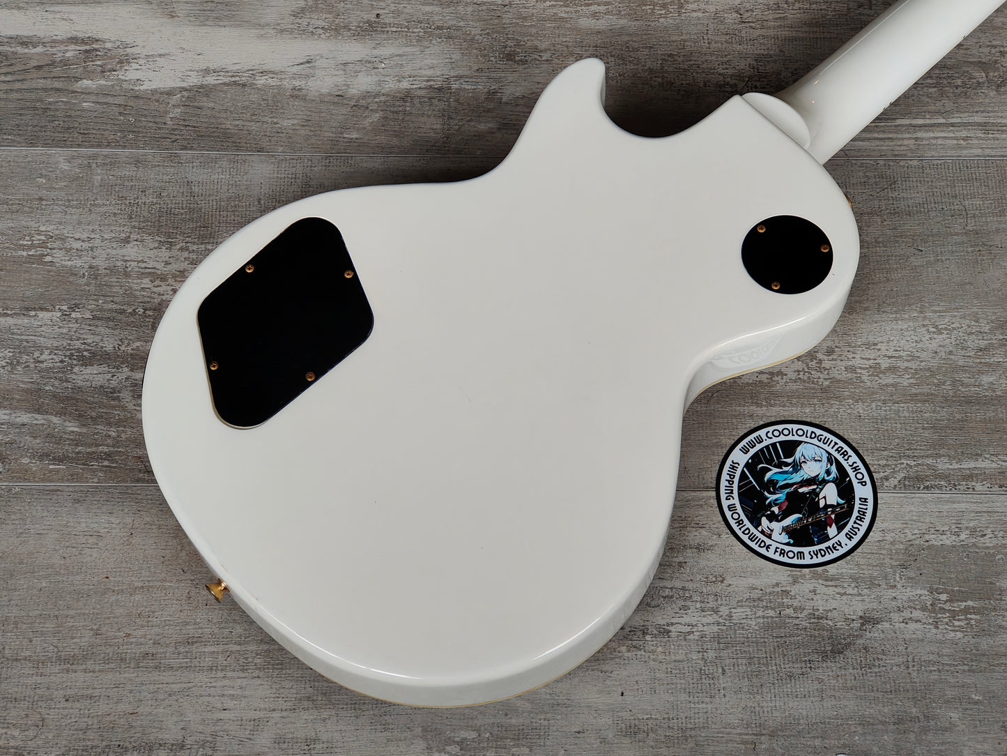 1990 Greco Japan EGB-850 Les Paul Custom Short Scale Bass (White)