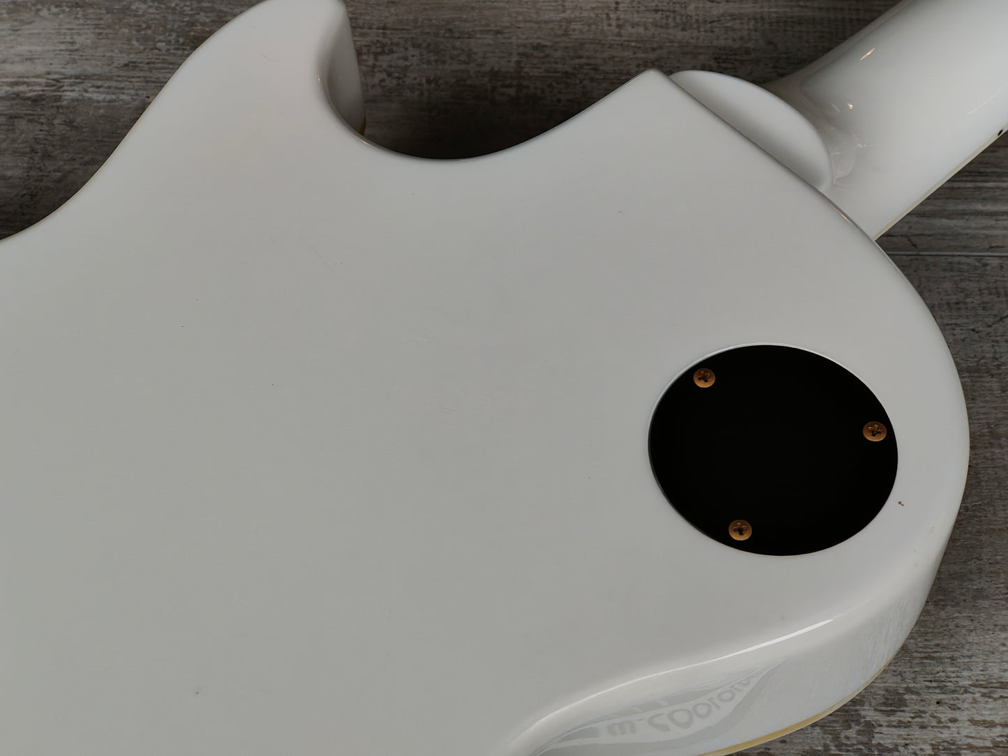 1990 Greco Japan EGB-850 Les Paul Custom Short Scale Bass (White)