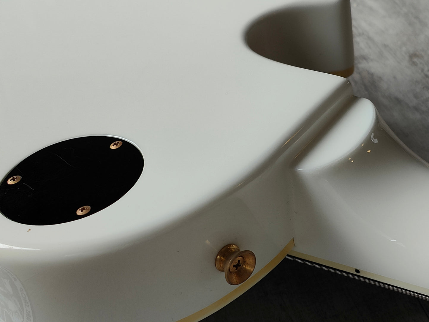 1990 Greco Japan EGB-850 Les Paul Custom Short Scale Bass (White)