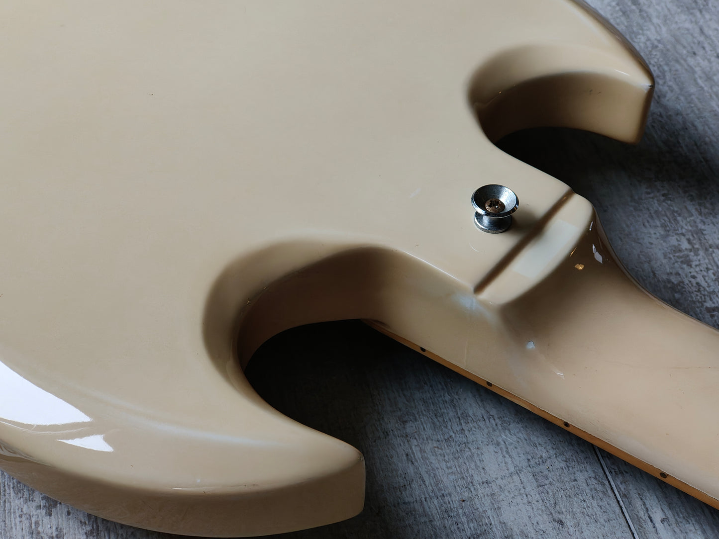 1990 Samick SG-7 Japanese Market Double Cutaway (Aged White)