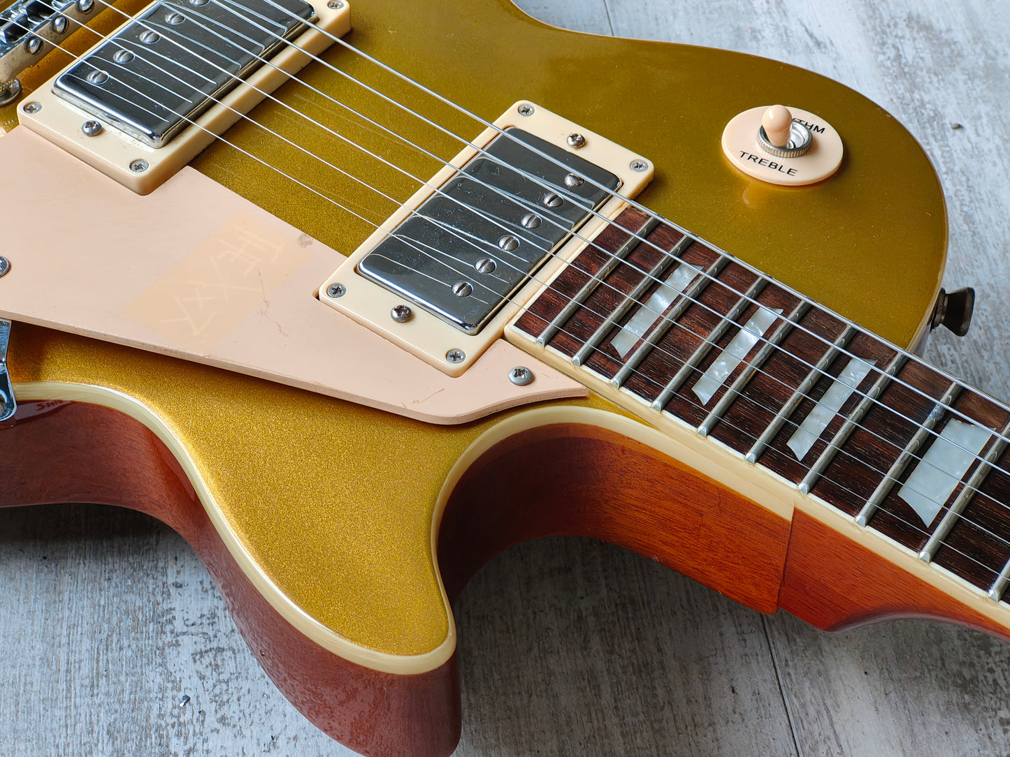 Blitz by Aria Pro II Leopard Les Paul Standard (Goldtop)