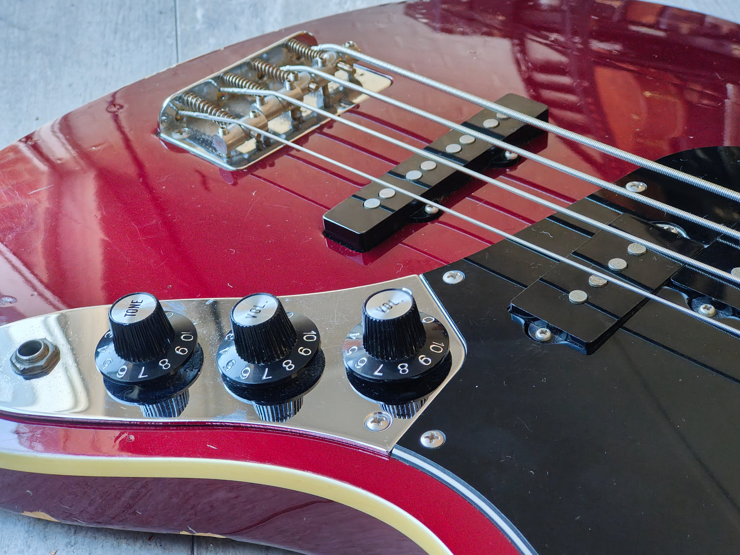 2008 Fender Japan Aerodyne PJ Jazz Bass (Old Candy Apple Red)
