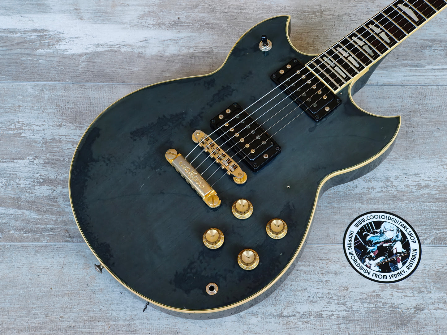 1984 Yamaha Japan SG1000N "Narrow Neck" Double Cutaway (Indigo Blue)