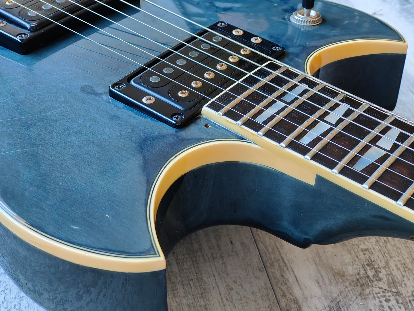 1984 Yamaha Japan SG1000N "Narrow Neck" Double Cutaway (Indigo Blue)