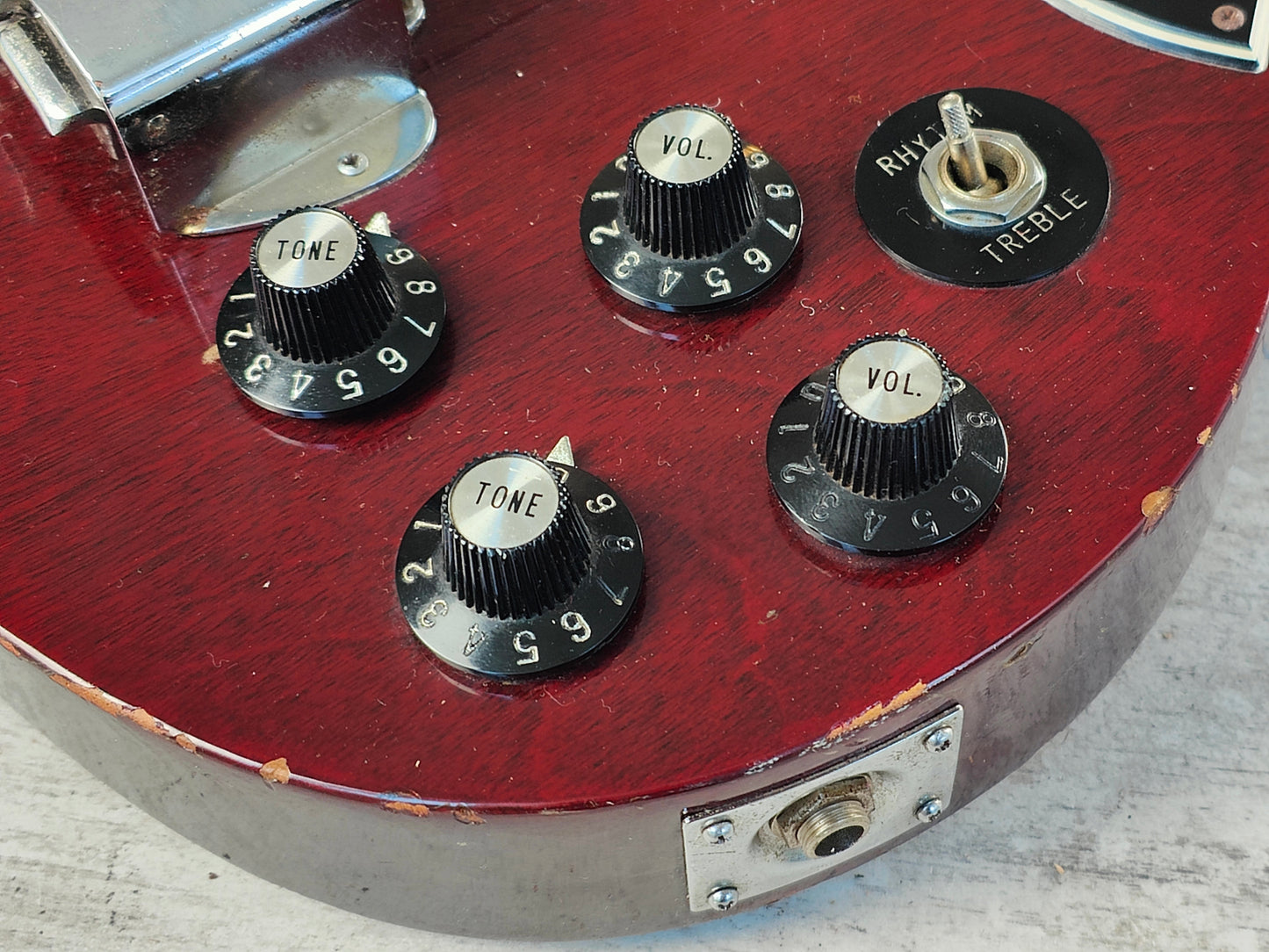 1974 Greco Japan EB420 SG EB Double Cutaway Bass (Cherry Red)