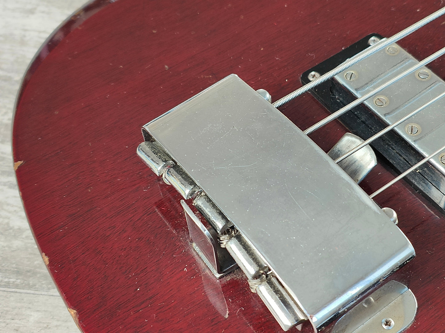 1974 Greco Japan EB420 SG EB Double Cutaway Bass (Cherry Red)