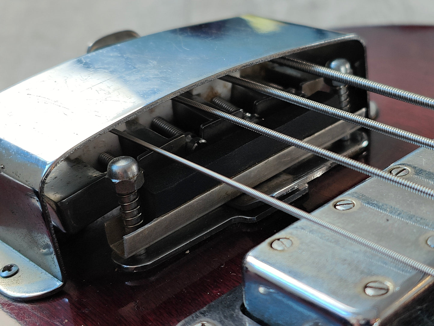 1974 Greco Japan EB420 SG EB Double Cutaway Bass (Cherry Red)