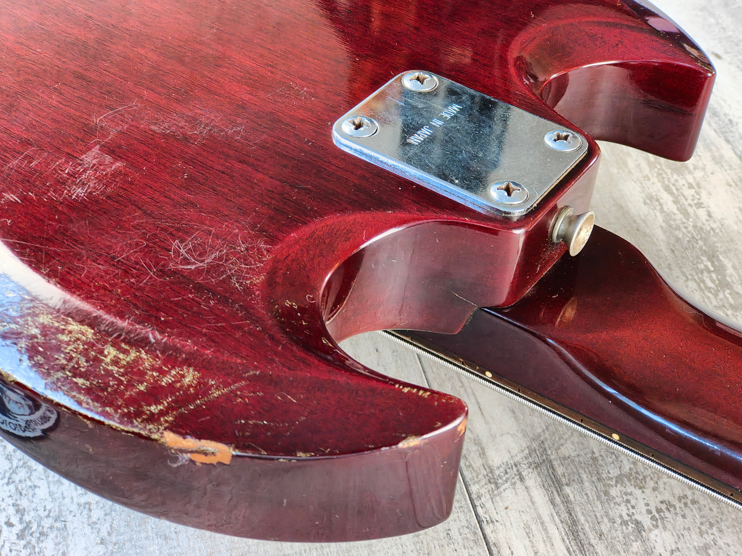 1974 Greco Japan EB420 SG EB Double Cutaway Bass (Cherry Red)