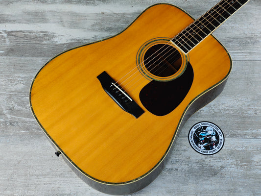1980's Morris W-35 Dreadnaught Japanese Acoustic Guitar (Natural)