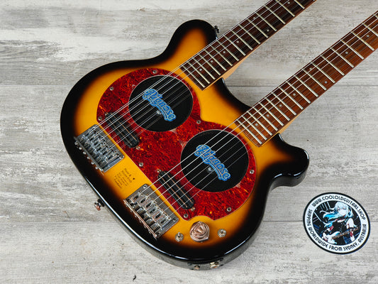 2000's Pignose PGG-TWIN 6/12 Short Scale Doubleneck (Sunburst)