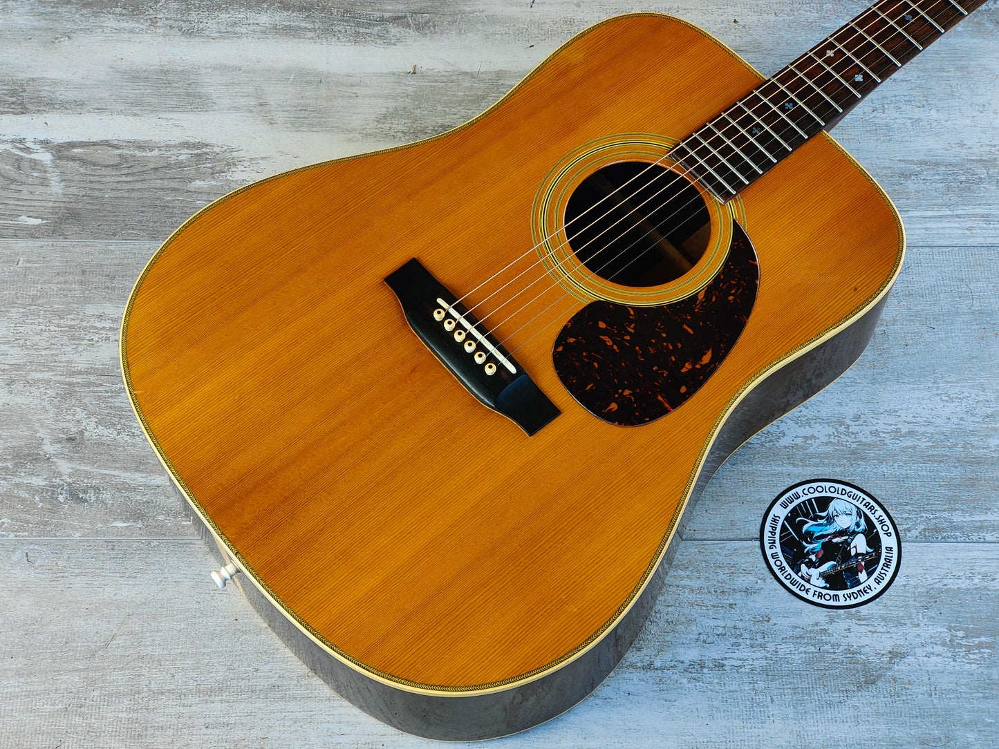 1975 Bluebell Japan (Fujigen) W-350 Dreadnaught Acoustic Guitar (Natural)