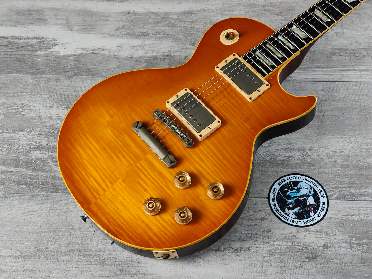 1992 Greco Japan EG-90 Rock Spirits Les Paul Standard (Amber)