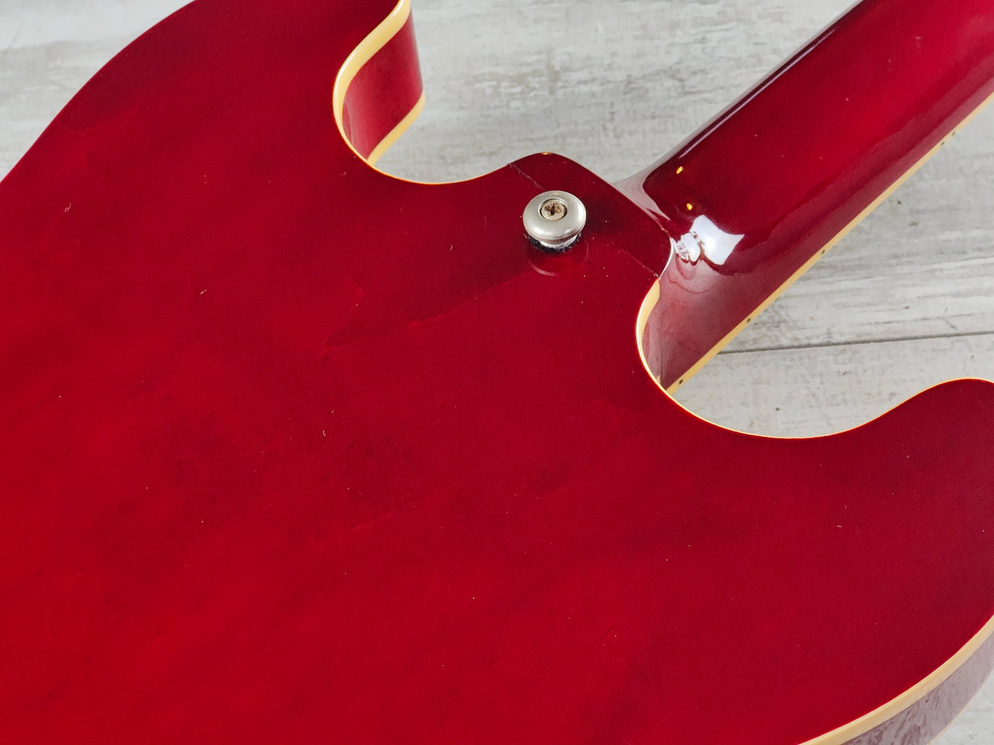 2003 Aria Pro II TA-600 Semi-Hollowbody w/P90's (Transparent Red)