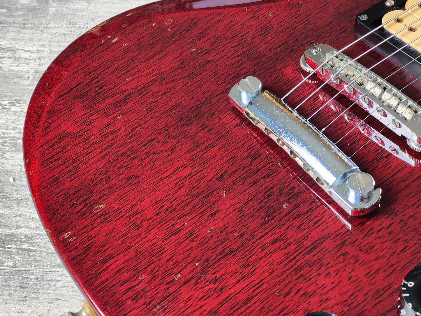 1981 Aria Pro II Japan SL-500D '61 SG Double Cutaway (Cherry Red)