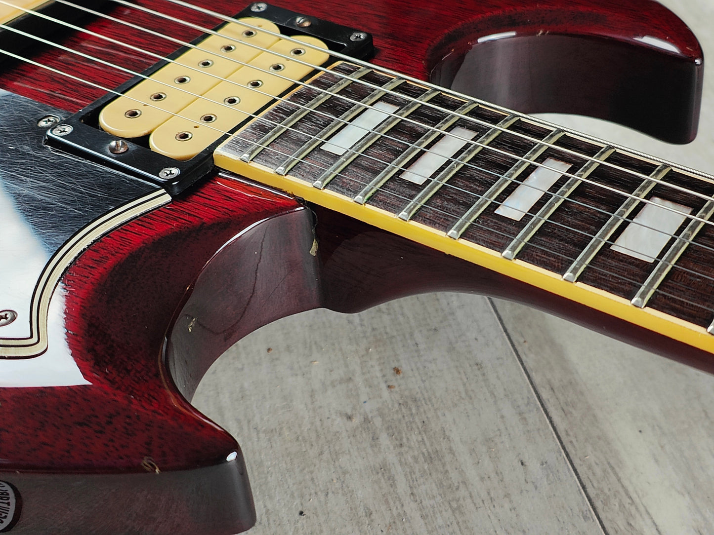 1981 Aria Pro II Japan SL-500D '61 SG Double Cutaway (Cherry Red)