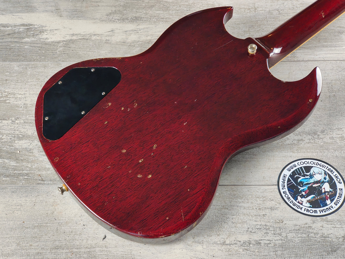 1981 Aria Pro II Japan SL-500D '61 SG Double Cutaway (Cherry Red)