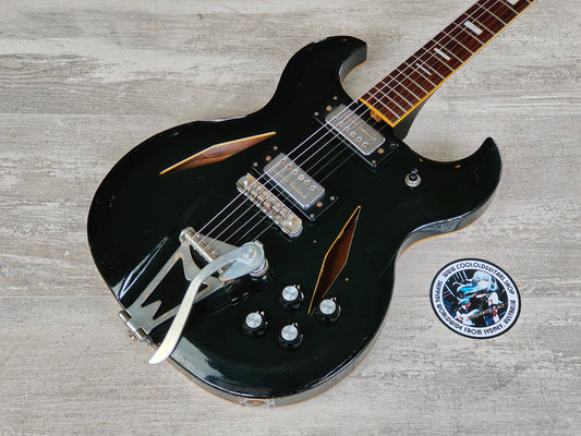1960's Firstman (by Teisco Japan) Baron Semi-Hollowbody (Black)
