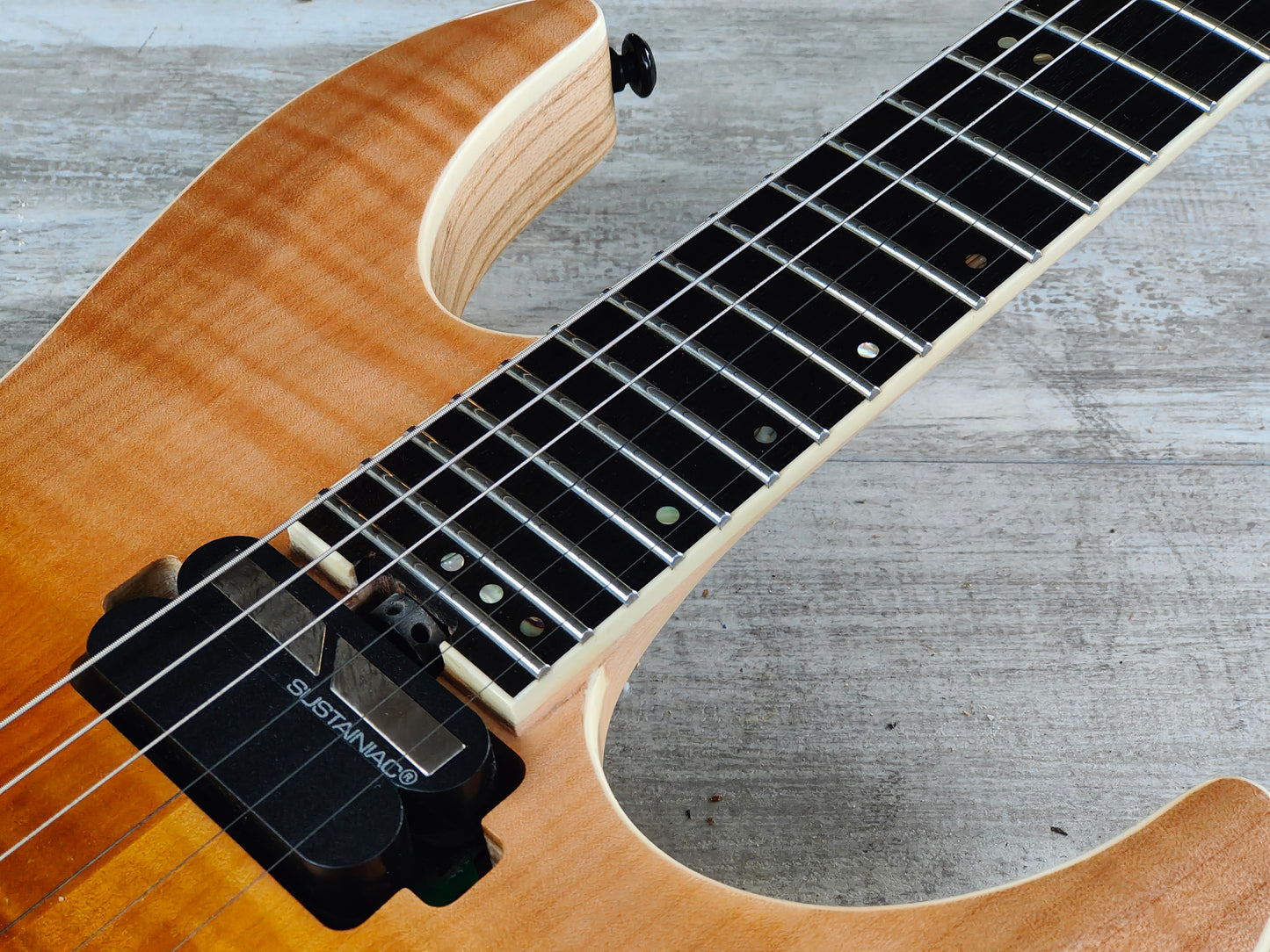2021 Schecter Diamond Series C-1 FR S SLS Elite w/Sustainiac (Antique Fade Burst)