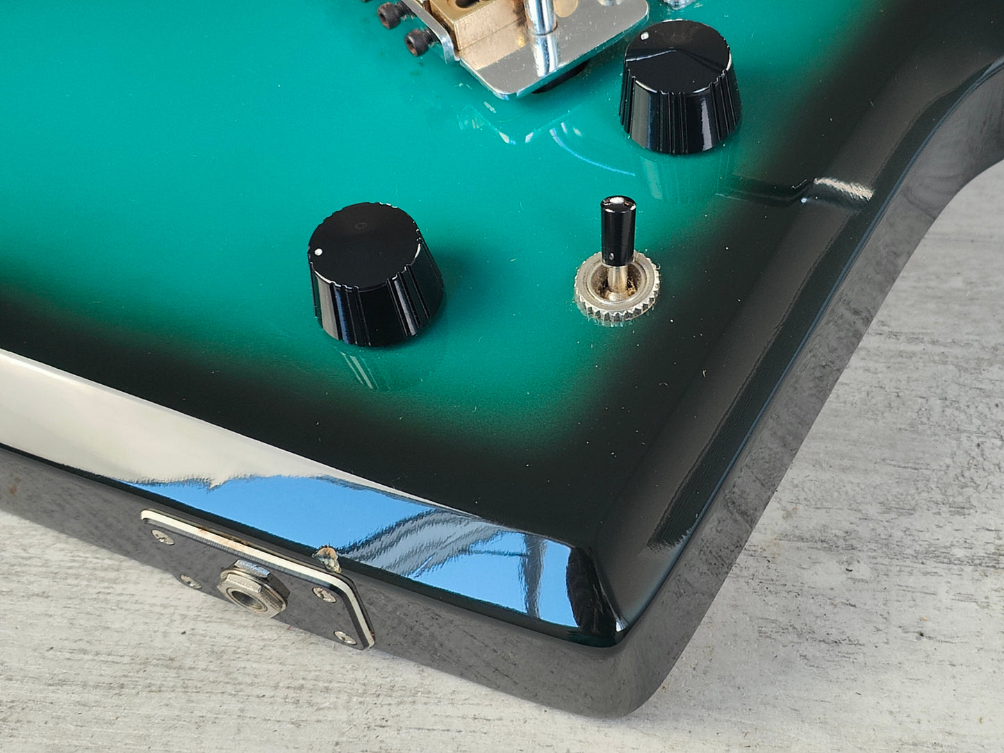 1984 Aria Pro II Japan ZZ Deluxe Explorer (Black Blue Sunburst)