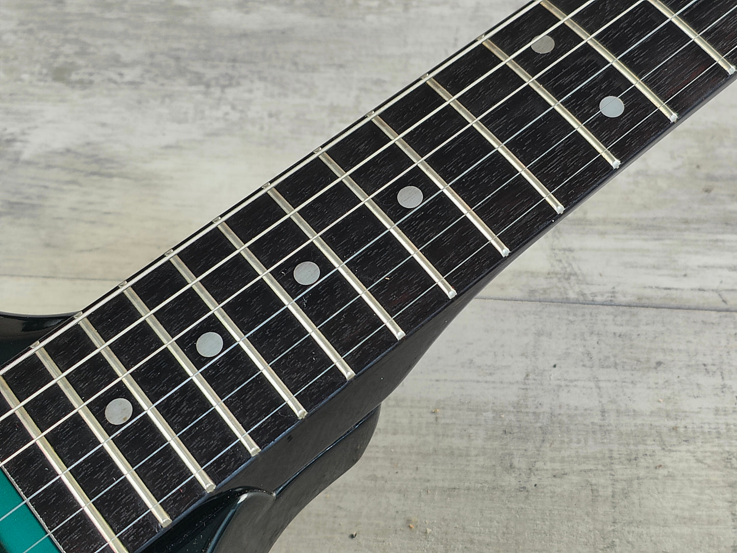 1984 Aria Pro II Japan ZZ Deluxe Explorer (Black Blue Sunburst)