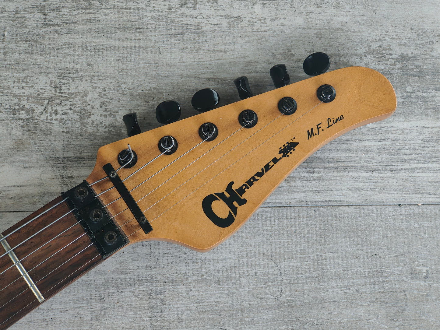 2000's Charvel Japan R-U90 M.F Line HSS Superstrat (Natural Brown)