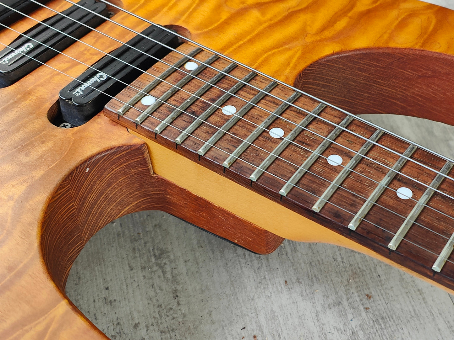 2000's Charvel Japan R-U90 M.F Line HSS Superstrat (Natural Brown)
