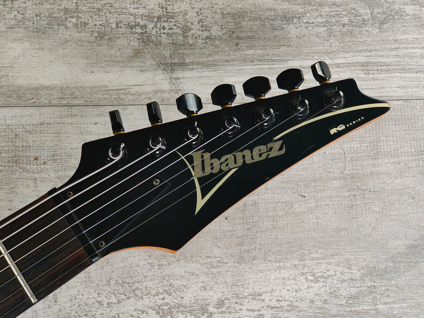 2000 Ibanez Japan RG7621 7 String HH Superstrat (Zinc Silver)