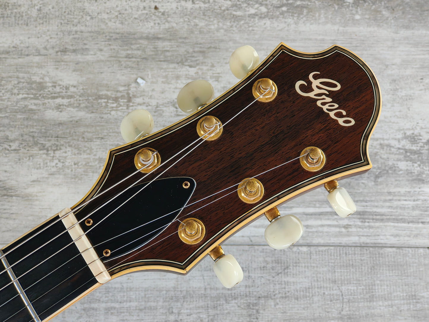 1996 Greco Japan LG-120 Eclipse Style Les Paul w/Gibson Pickups (Flame Amber)
