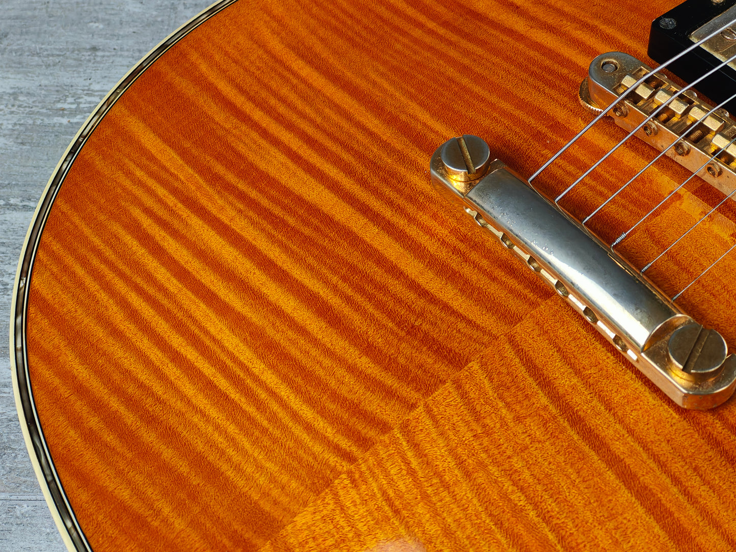 1996 Greco Japan LG-120 Eclipse Style Les Paul w/Gibson Pickups (Flame Amber)