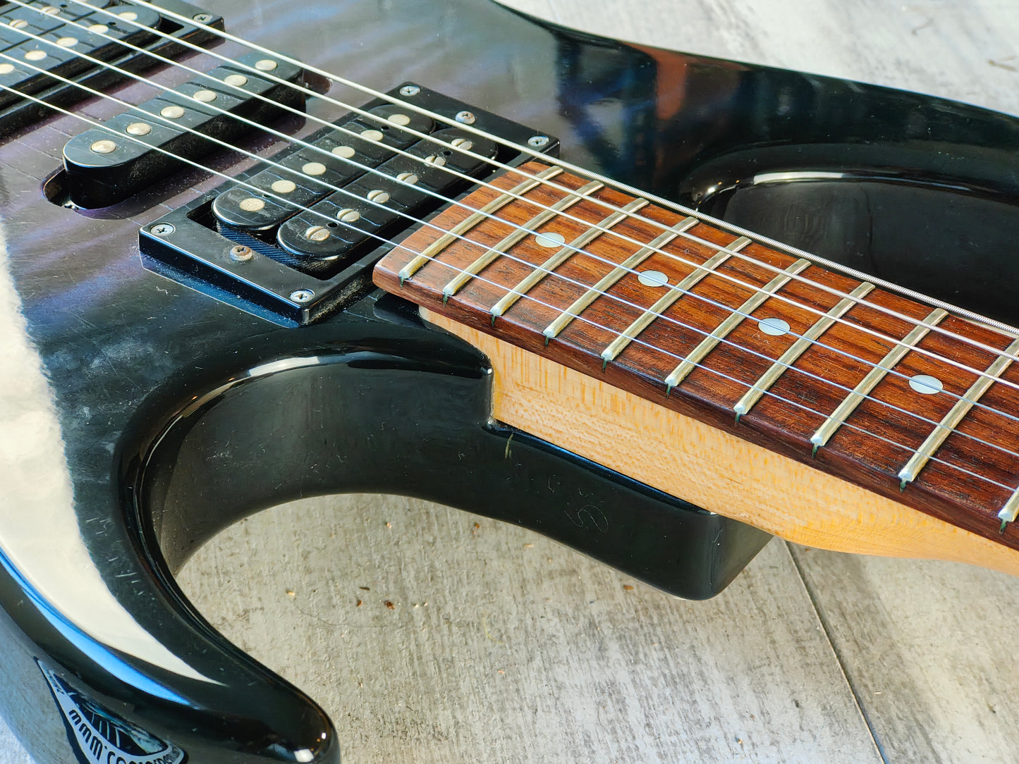 1996 Ibanez Japan RX170 HSH Superstrat (Transparent Blue/Purple)