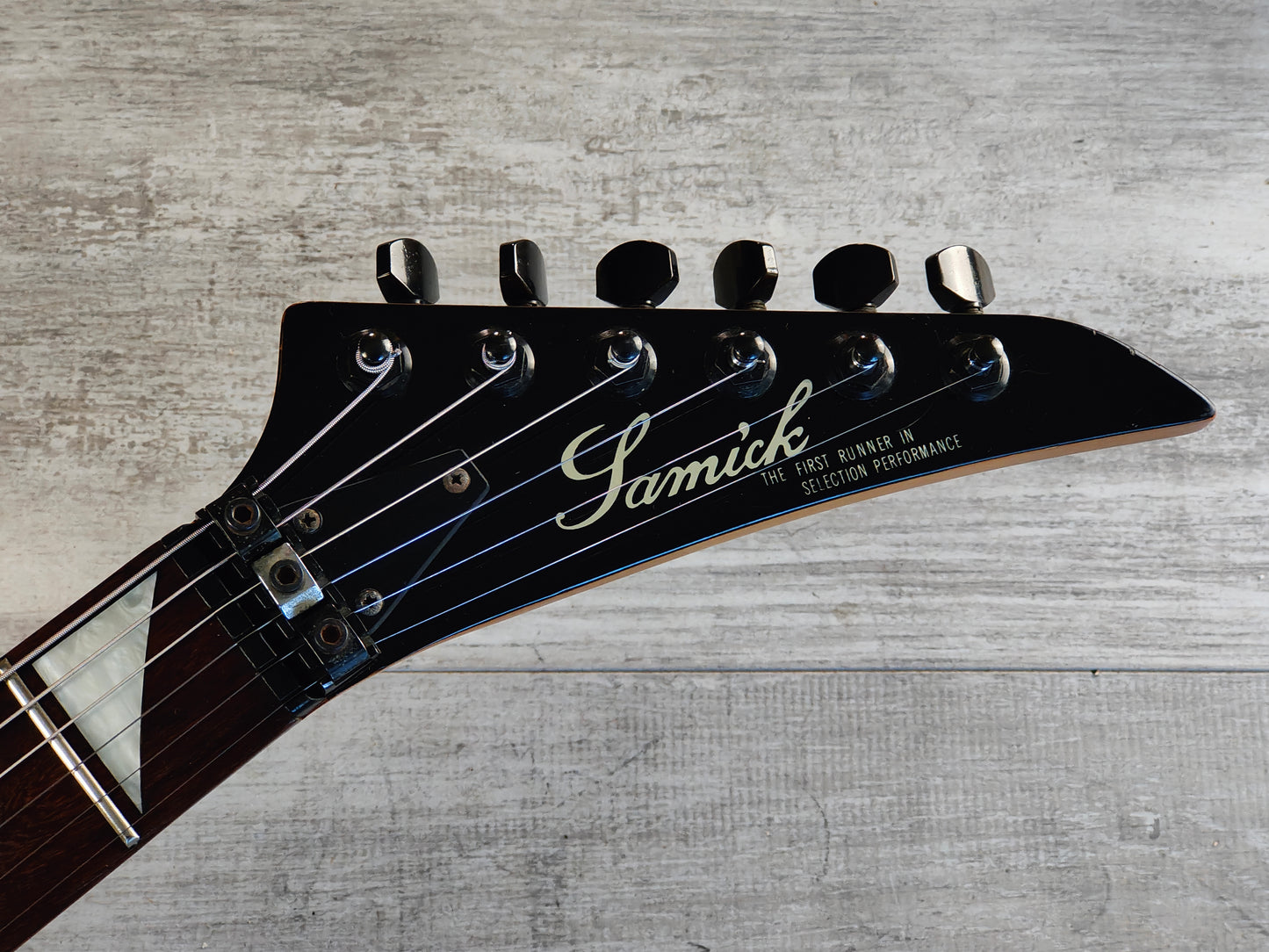 1989 Samick IKRB-421 "Roadstar" Superstrat (Red Crackle)