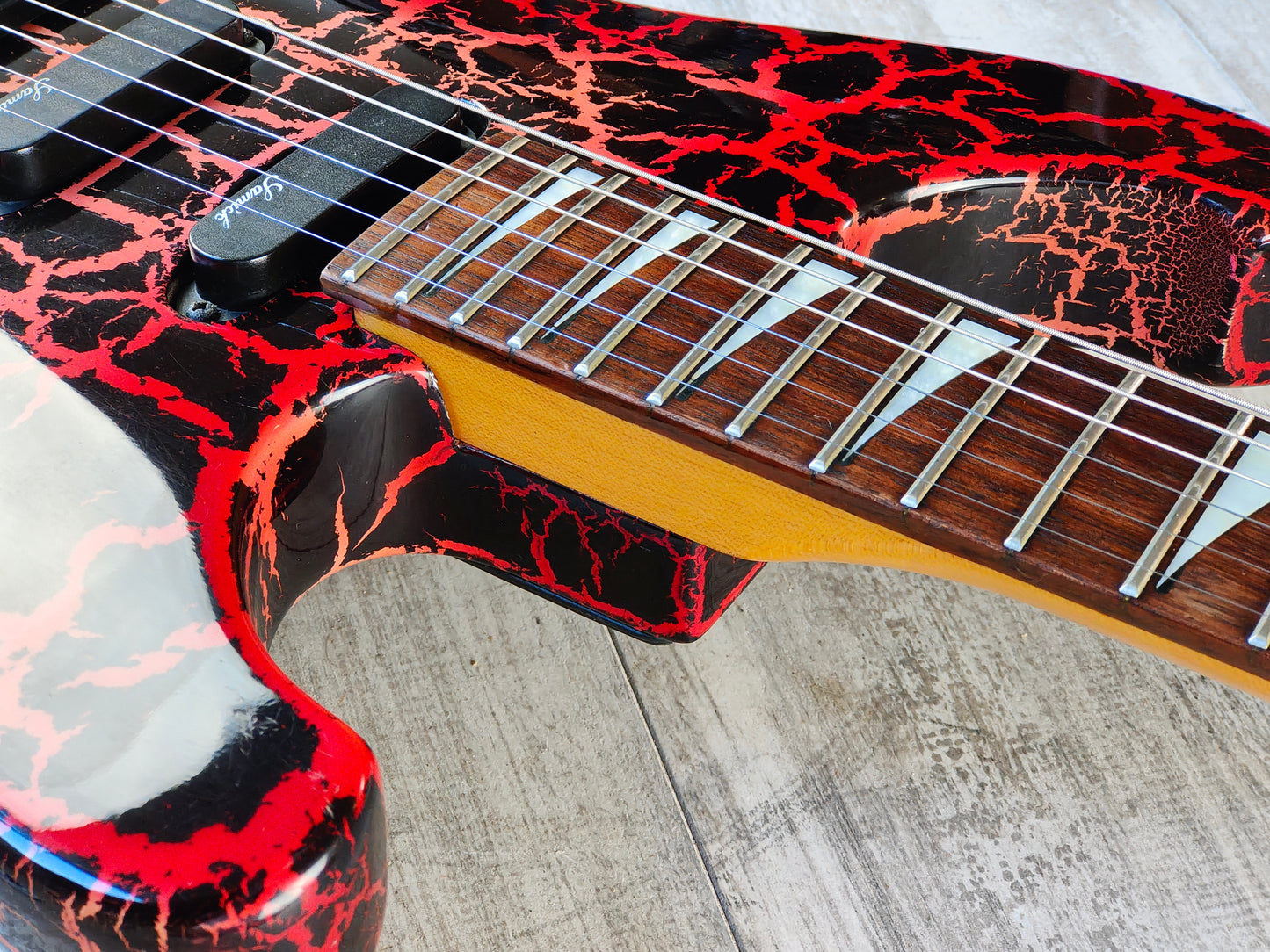 1989 Samick IKRB-421 "Roadstar" Superstrat (Red Crackle)
