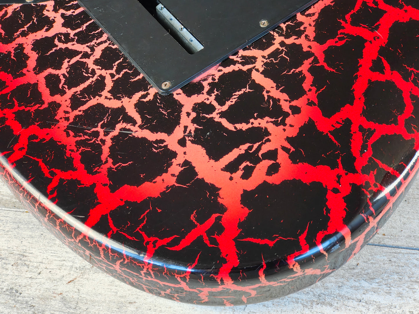 1989 Samick IKRB-421 "Roadstar" Superstrat (Red Crackle)