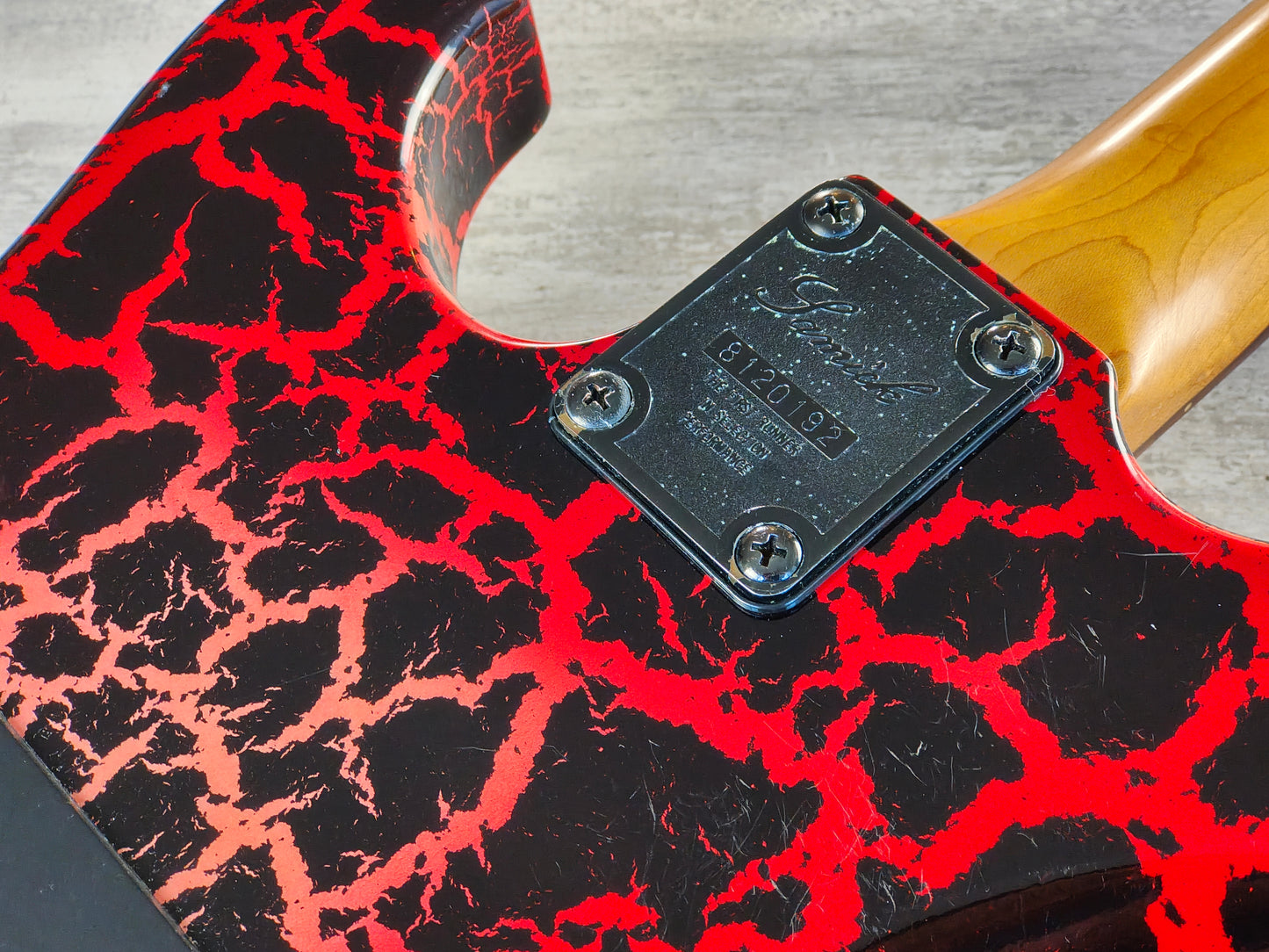 1989 Samick IKRB-421 "Roadstar" Superstrat (Red Crackle)