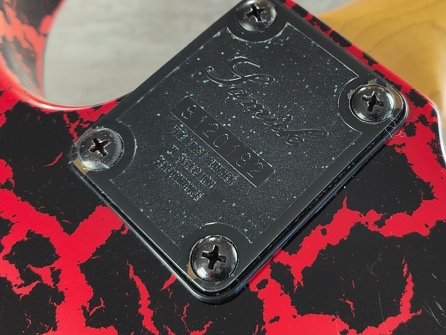 1989 Samick IKRB-421 "Roadstar" Superstrat (Red Crackle)