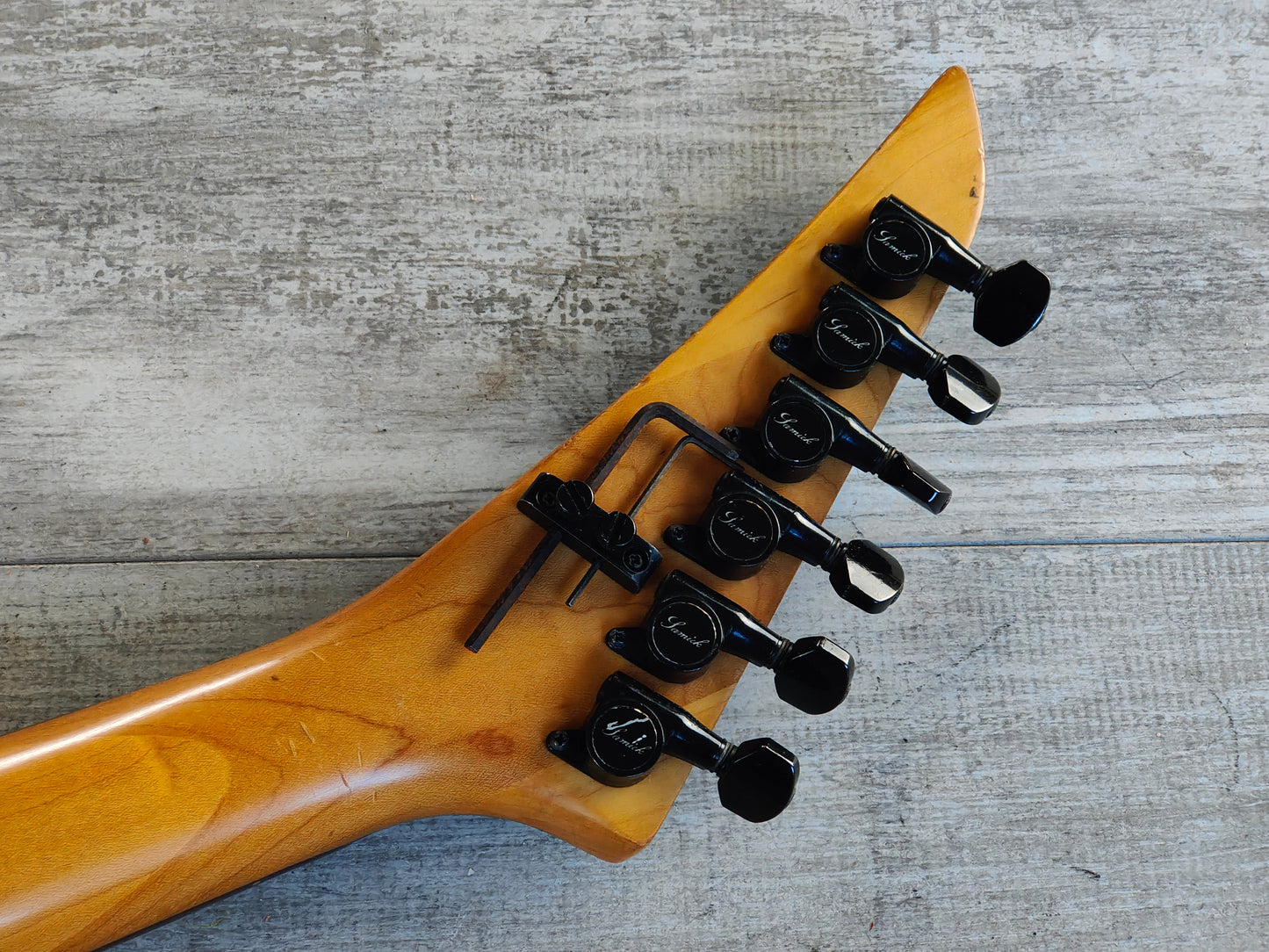 1989 Samick IKRB-421 "Roadstar" Superstrat (Red Crackle)