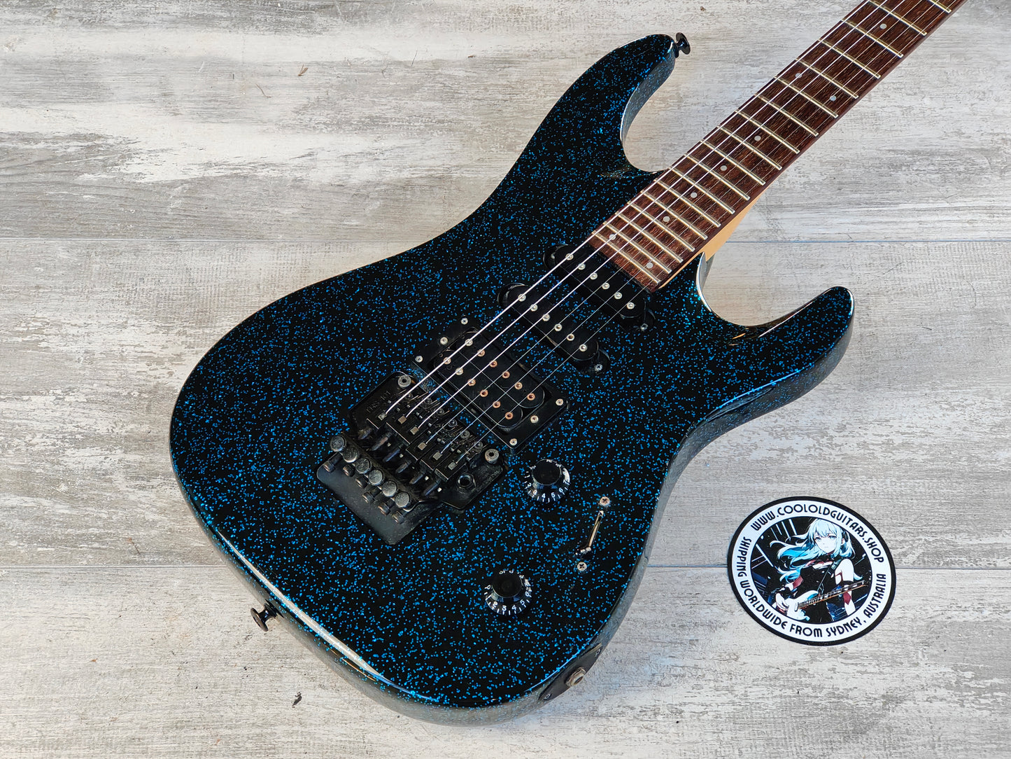 1993 Aria Pro II Japan MA-55 Magna Superstrat (Metallic Blue Flake)