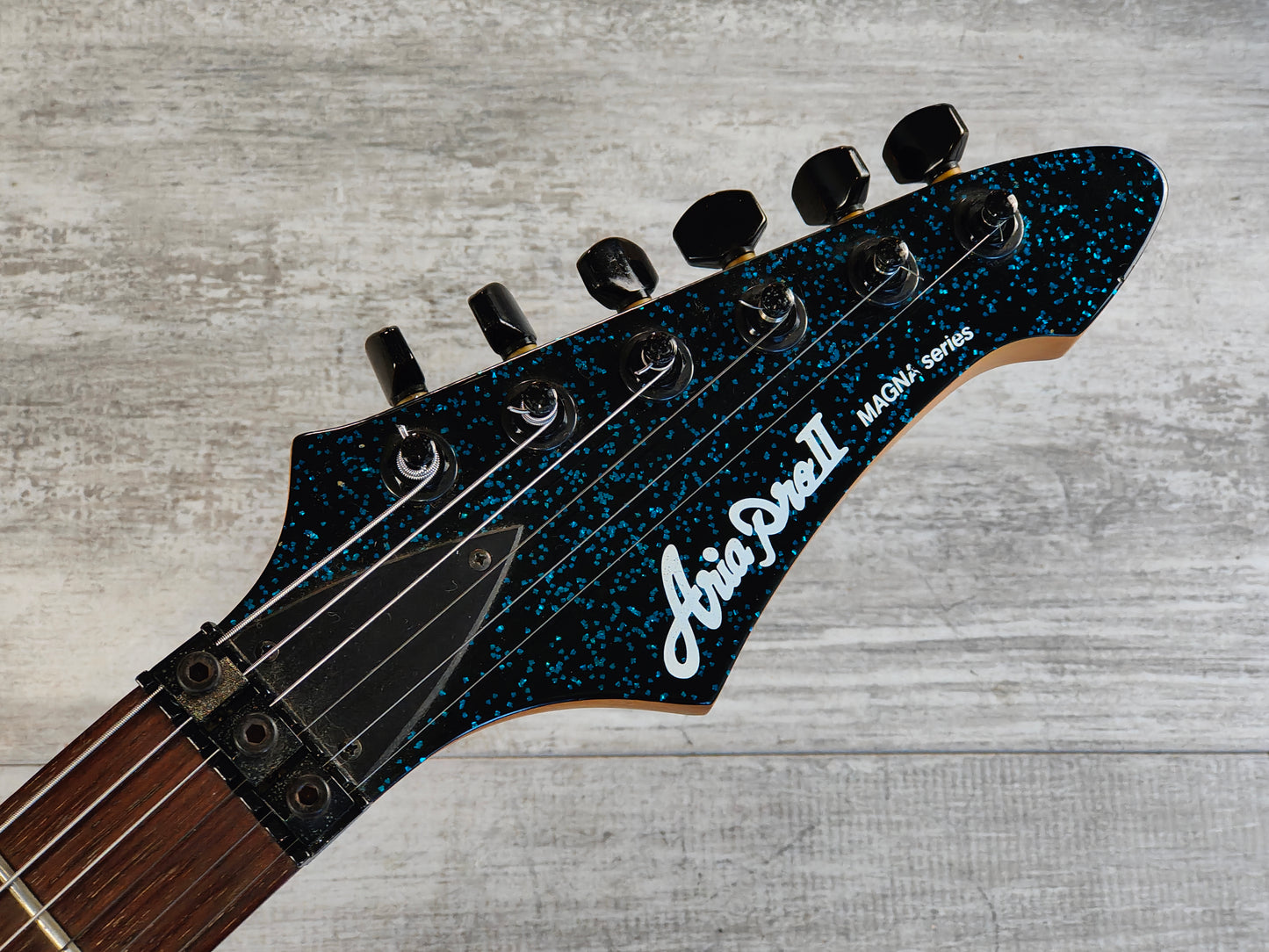 1993 Aria Pro II Japan MA-55 Magna Superstrat (Metallic Blue Flake)