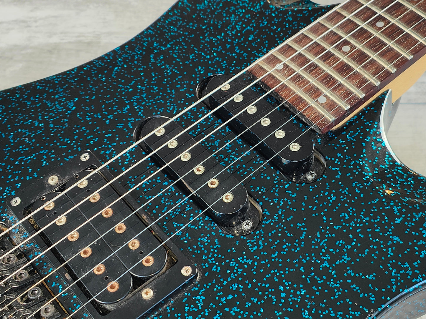 1993 Aria Pro II Japan MA-55 Magna Superstrat (Metallic Blue Flake)