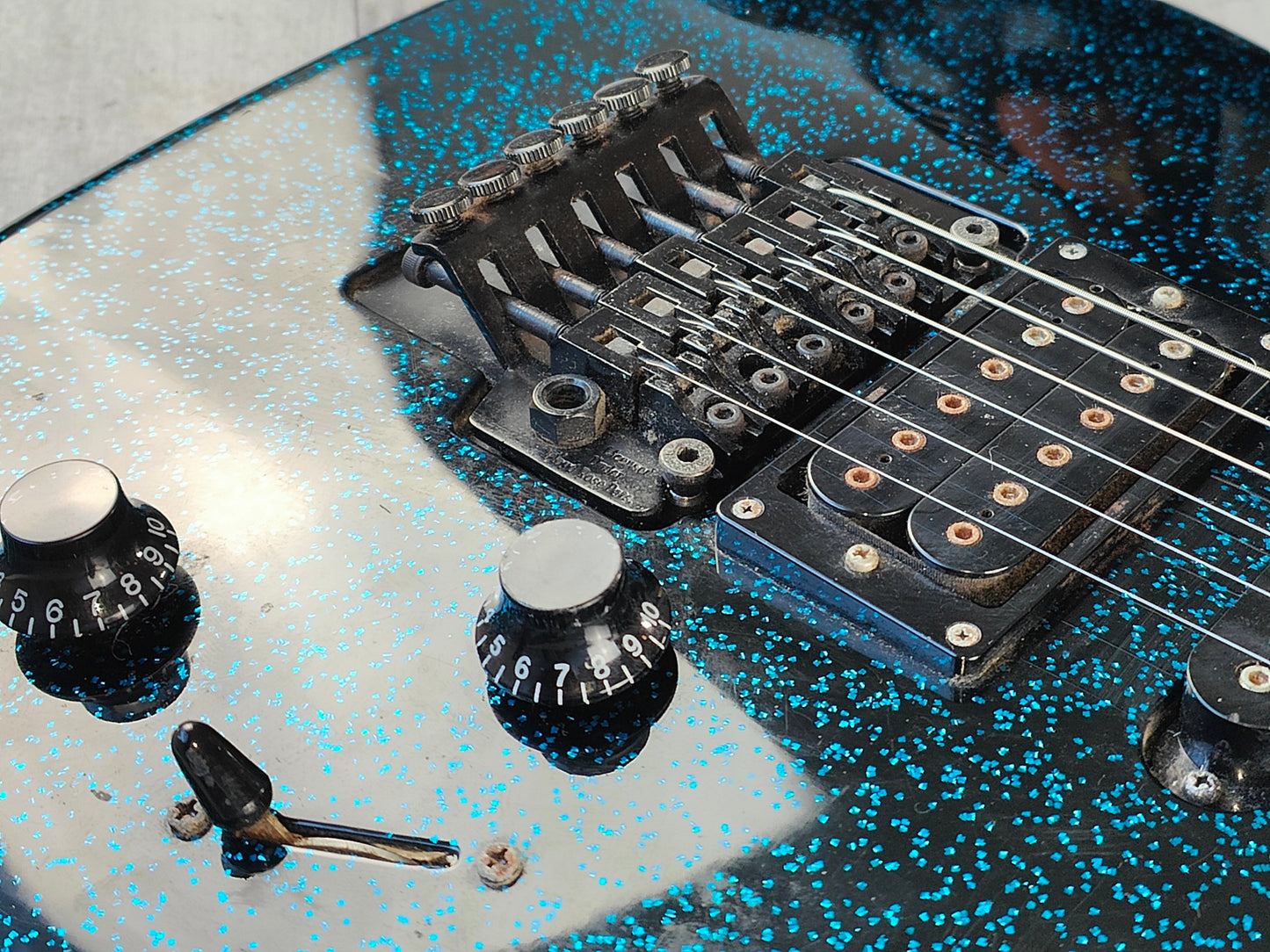 1993 Aria Pro II Japan MA-55 Magna Superstrat (Metallic Blue Flake)