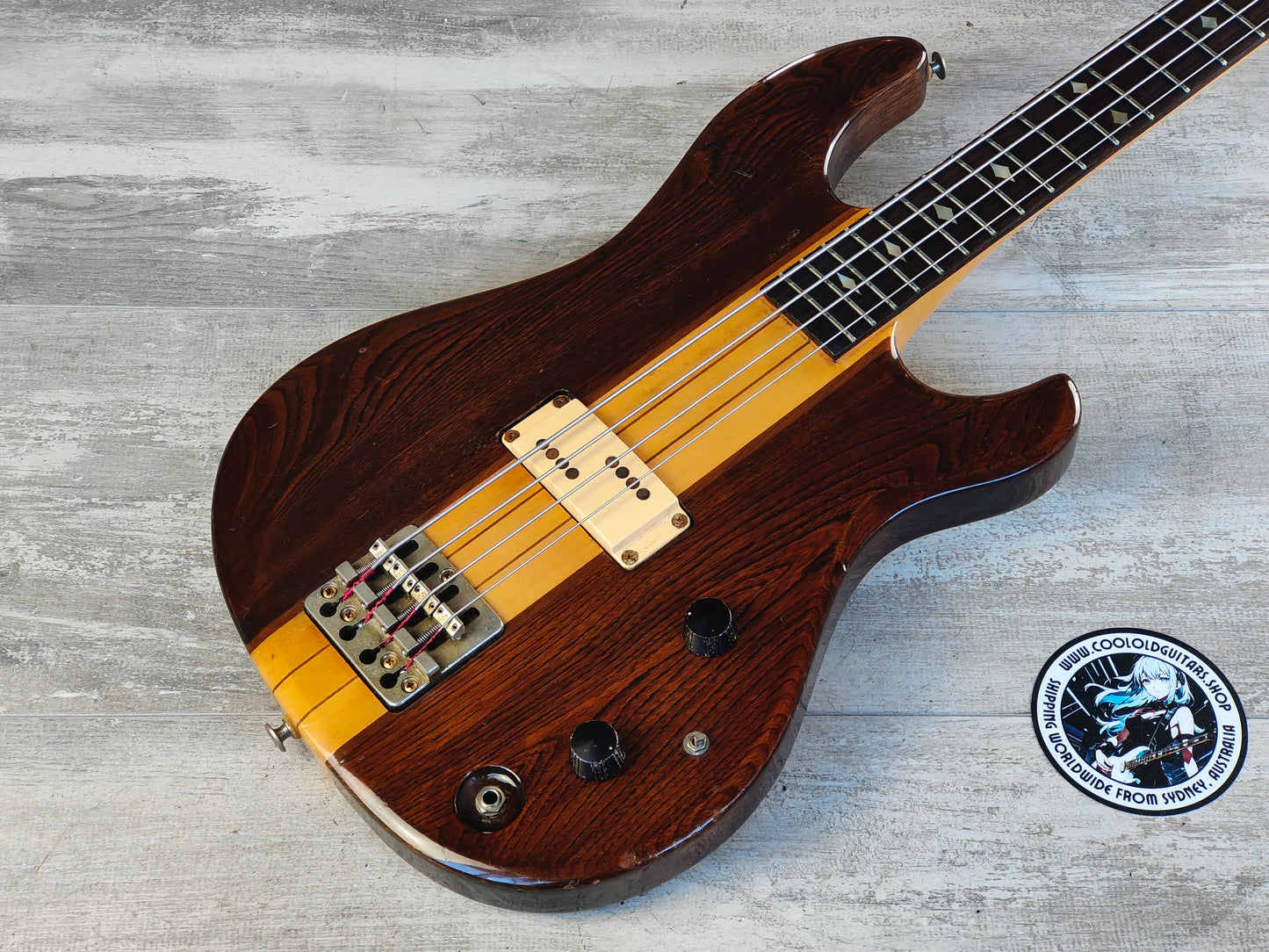 1980 Aria Pro II Japan TSB-550 Thor Sound Neckthrough Electric Bass (Japan Brown)