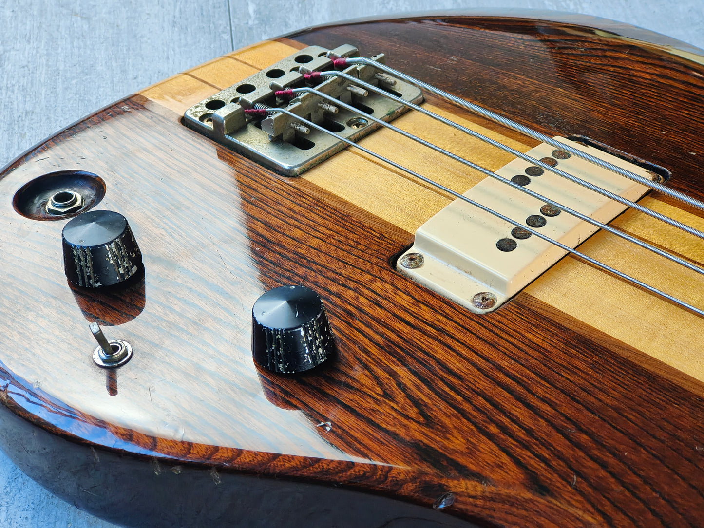 1980 Aria Pro II Japan TSB-550 Thor Sound Neckthrough Electric Bass (Japan Brown)