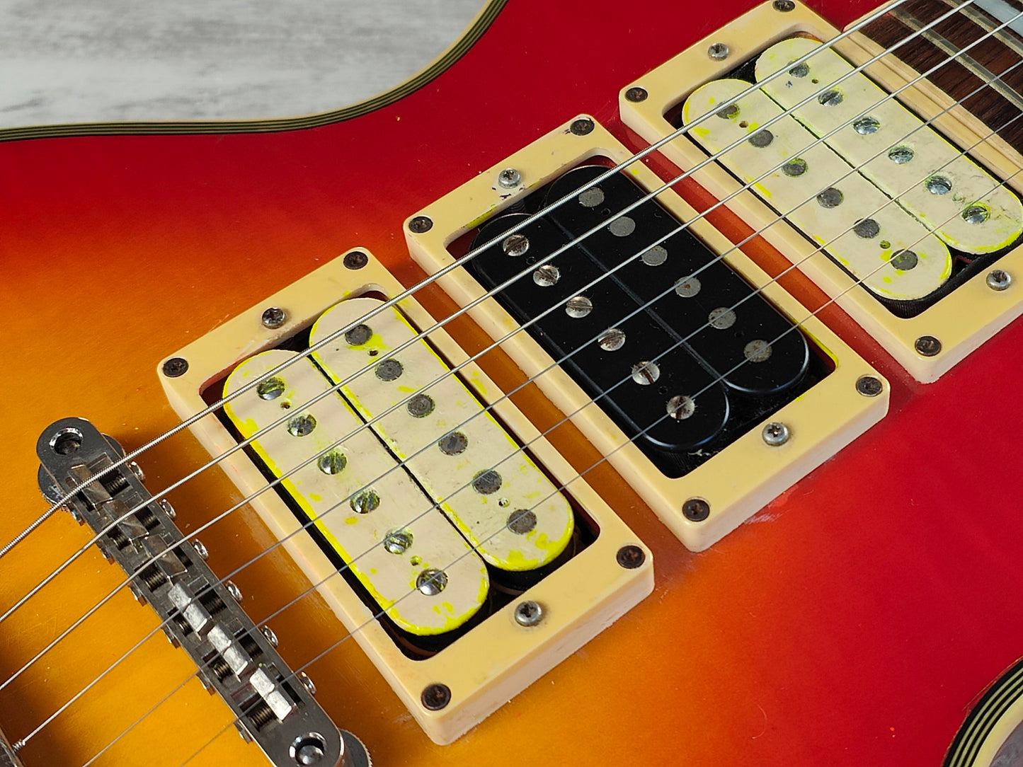 1978 Greco Japan EG-600PR 3PU Les Paul Custom (Cherry Sunburst)